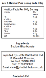 Arm and Hammer Baking Soda (6 x 1.8kg)