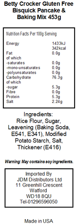 Betty Crocker Gluten Free Bisquick Pancake and Baking Mix (6 x 453g)