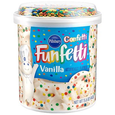 Pillsbury Frosting Funfetti Confetti Vanilla Frosting (8 x 442g)