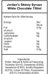 Skinny Mixes Sugar Free White Chocolate (6 x 750ml)