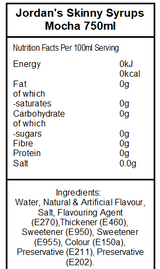 Skinny Mixes Sugar Free Mocha (6 x 750ml)