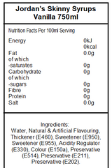 Skinny Mixes Sugar Free Vanilla (6 x 750ml)