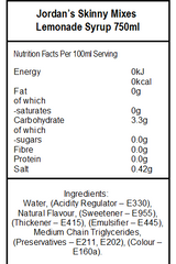 Skinny Sugar Free Lemonade Syrup (6 x 750ml)