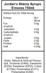Skinny Mixes Sugar Free S’Mores (6 x 750ml)