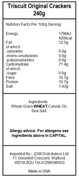 Nabisco Triscuits Original (12 x 238g)