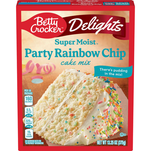 Betty Crocker Super Moist Rainbow Chip Cake Mix (12 x 375g)