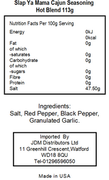 Walker & Sons Slap Ya Mama Hot Blend Cajun Seasoning (12 x 113g)
