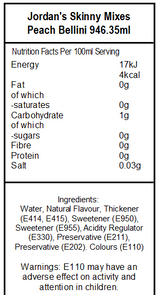 Skinny Peach Bellini Mix (6 x 946ml)