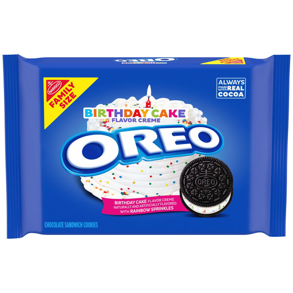 Nabisco Oreo Birthday Cake Sandwich Cookies (12 x 482g)-Family Size
