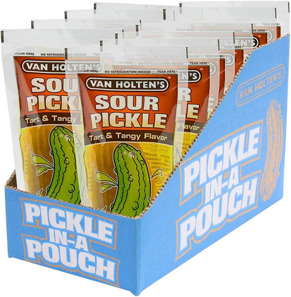 Van Holten's Pickle-In-A-Pouch Large Sour Pickle Tart & Tangy Flavour (12ct)