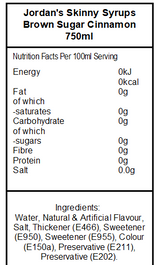 Skinny Mixes Sugar Free Brown Sugar Cinnamon (6 x 750ml)