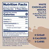 Skinny Sugar Free White Chocolate Mocha Syrup (6 x 750ml)