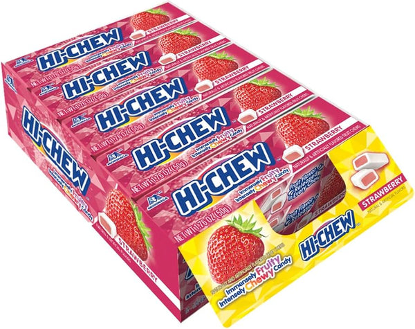 Morinaga Hi-Chew Strawberry Flavoured Chewy Candy (15 x 50g)