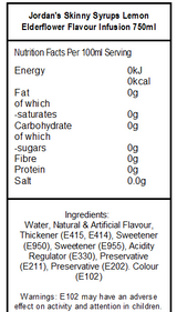 Skinny Mixes Sugar Free Lemon Elderberry Infusion (6 x 750ml)