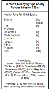 Skinny Mixes Sugar Free Cherry Syrup (6 x 750ml)