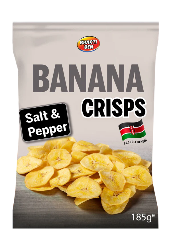 Bhartiben Round Banana Crisps Salt & Pepper 12 x 200g