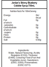 Skinny Sugar Free Blueberry Cobbler Syrup (6 x 750ml)