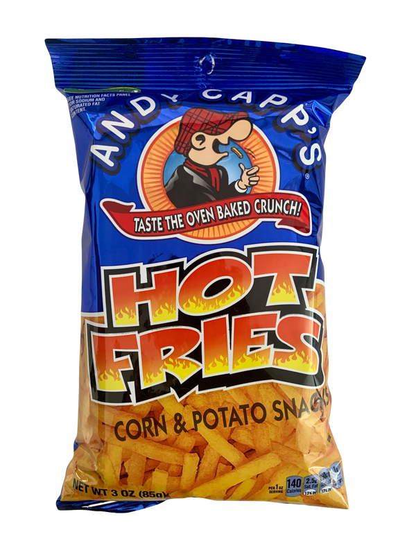 Andy Capp's Hot Fries Corn & Potato Snacks (35 x 85g)