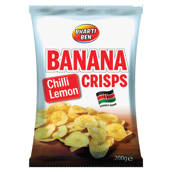 Bhartiben Round Banana Crisps Chilli Lemon 12 x 200g