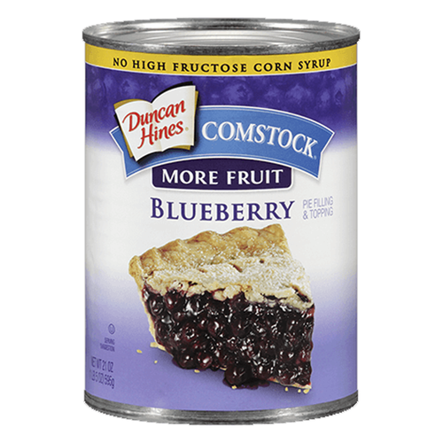 Duncan Hines Comstock More Fruit Blueberry Pie Filling & Topping (12 x 594g)