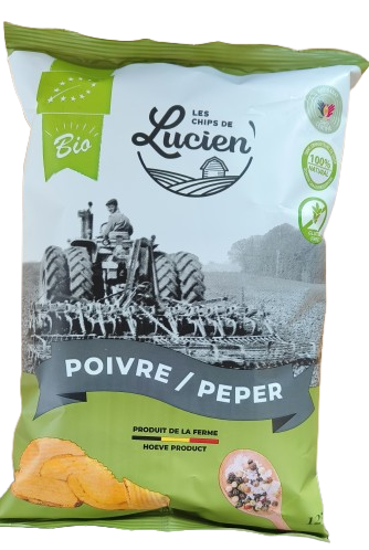 Lucien Unsalted Belgian Farm Chips – (20 x 125g)