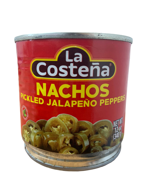 La Costena Nachos Pickled Jalapeno Peppers Can (12 X 340g)