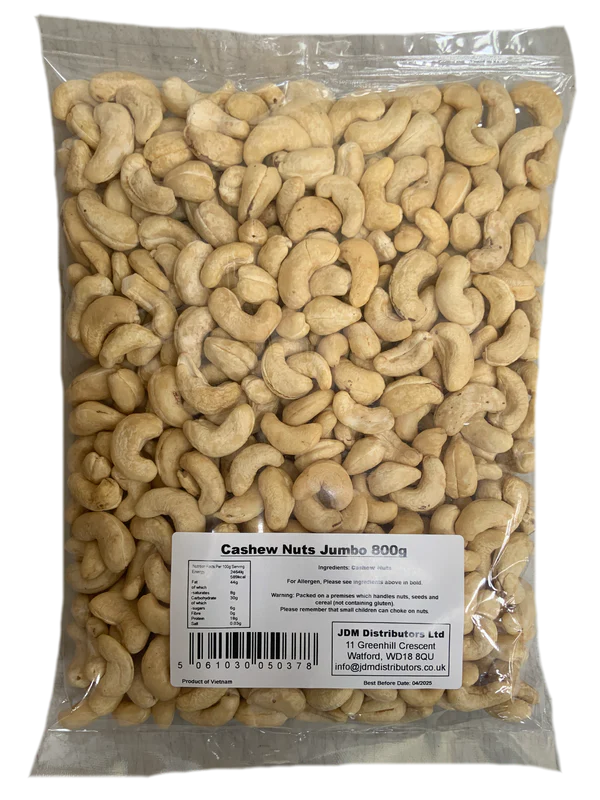 JDM Jumbo Cashew Nuts 8 x 800g