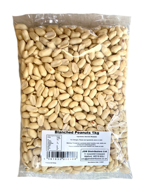 JDM Blanched Peanuts 8 x 1kg