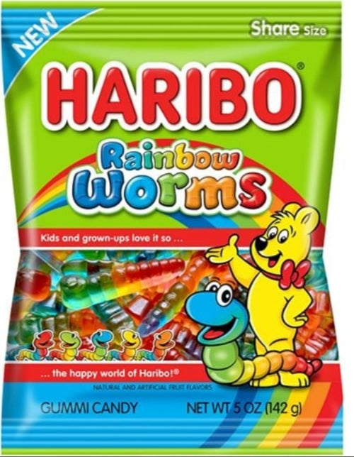 Haribo Rainbow Worms Bag (12 x 141g)