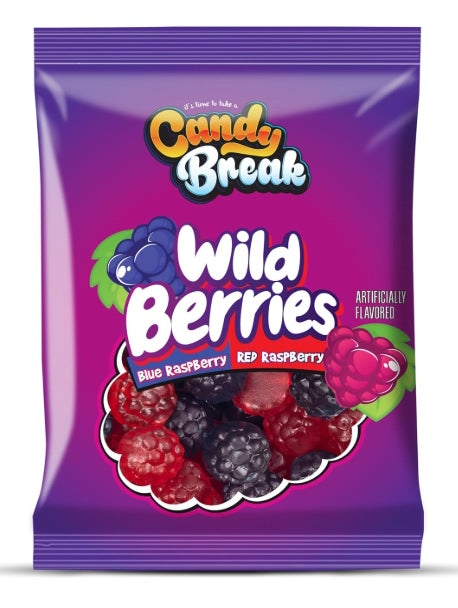 Halal Candy Break Red Blue Berries Bag (12 x 113g)