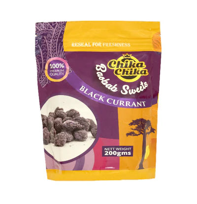 Baobab (Mbuyu) Sweets Black Currant Flavour (12 x 200g)