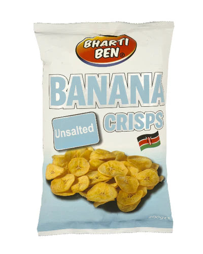 Bhartiben Round Banana Crisps Unsalted 12 x 200g