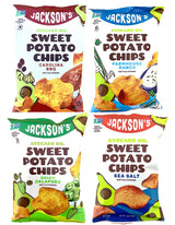 Jackson's Avocado Oil Sweet Potato Chips 12 x 142g | Kettle Cooked Chips | 4 Flavours