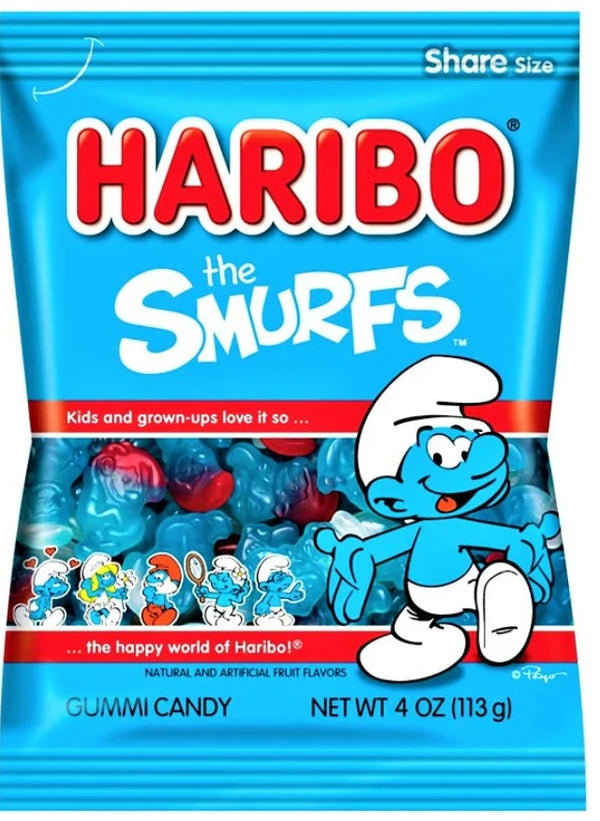 Haribo The Smurfs Gummi Candy Bag (12 x 113g)