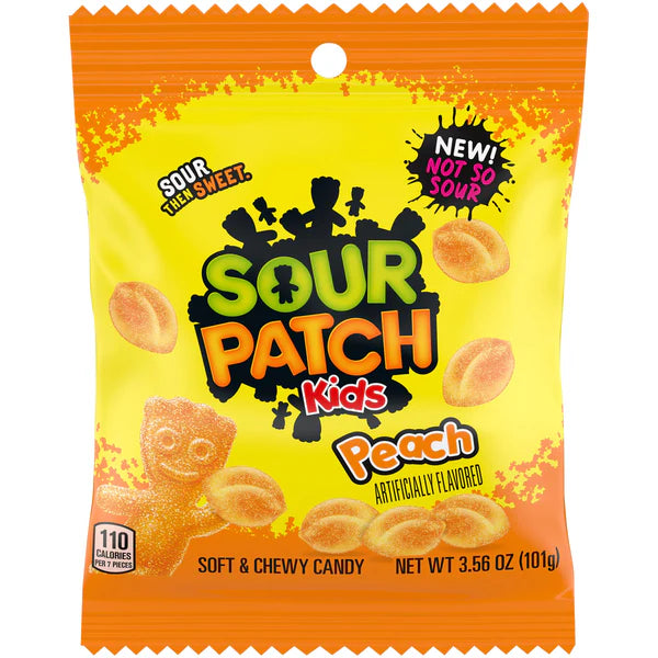 Sour Patch Kids Peach Soft & Chewy Candy Bag (12 x 102g)