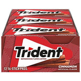 Trident Cinnamon Sugar Free Gum (12 x 14 Pieces)