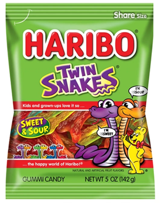 Haribo Twin Snakes Bag (12 x 142g)