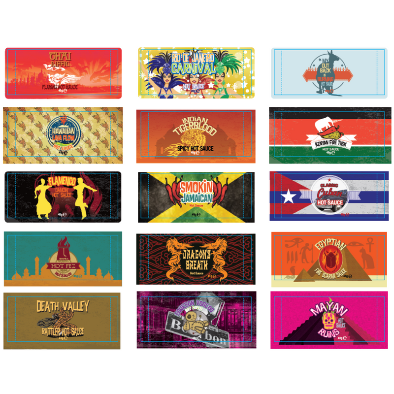 World Traveller Hot Sauce Collection (5 x 15ct) | Global Flavours in One Box