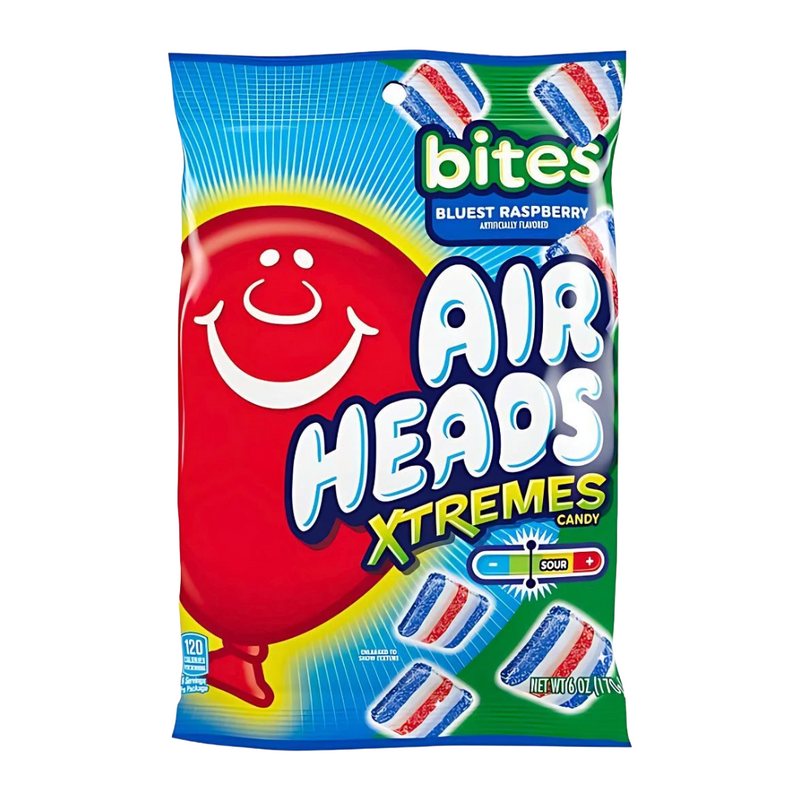 Airheads X-treme Bites Bluest Raspberry Candy (12 x 170g)