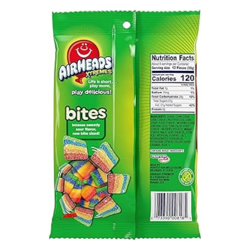 Airheads X-treme Bites Rainbow Berry Candy (12 x 170g)