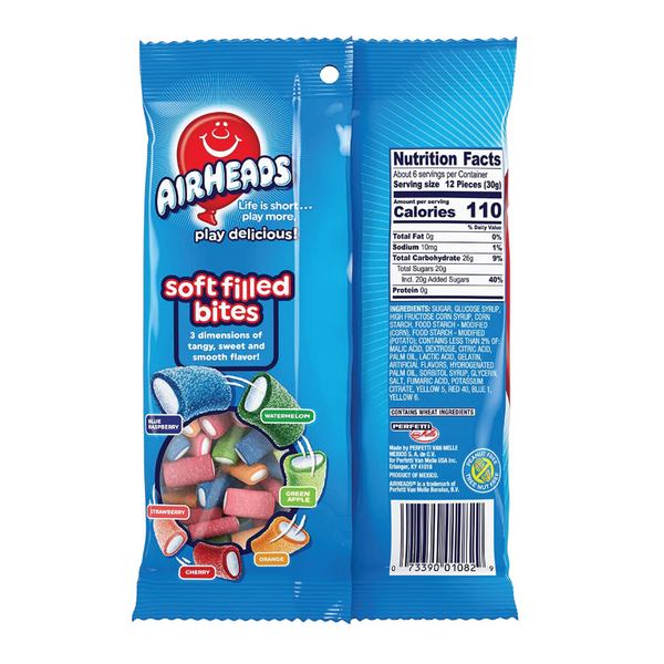 Airheads Original Fruit Soft Filled Bites (12 x 170g)