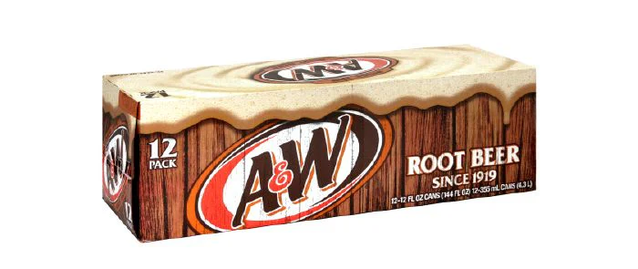 A&W Root Beer Flavoured Soda 355ml (24 x 355ml)