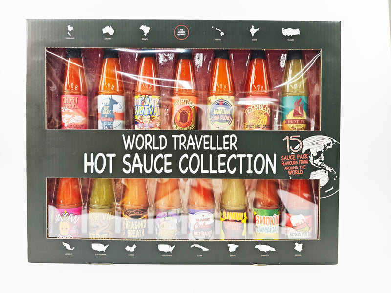 World Traveller Hot Sauce Collection (5 x 15ct) | Global Flavours in One Box