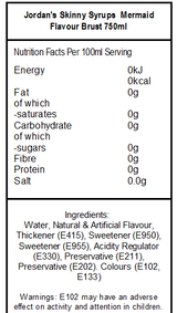 Skinny Mixes Sugar Free Mermaid Syrup (6 x 750ml)