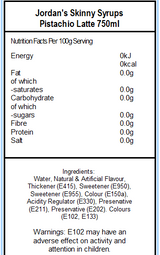 Skinny Mixes Sugar Free Pistachio (6 x 750ml)