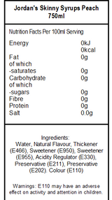 Skinny Mixes Sugar Free Peach (6 x 750ml)