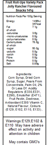 Betty Crocker Jolly Rancher Fruit Snacks (10 x 141g)