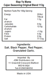 Walker & Sons Slap Ya Mama Original Blend Cajun Seasoning (12 x 113g)