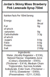 Skinny Sugar Free Strawberry Pink Lemonade Syrup (6 x 750ml)