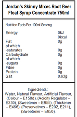 Skinny Sugar Free Root Beer Float Syrup (6 x 750ml)